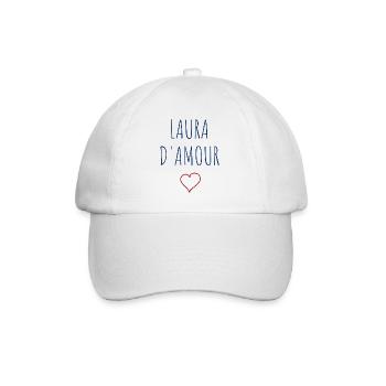 LAURA d'amour - COEUR - Casquette classique - blanc/blanc - Devant