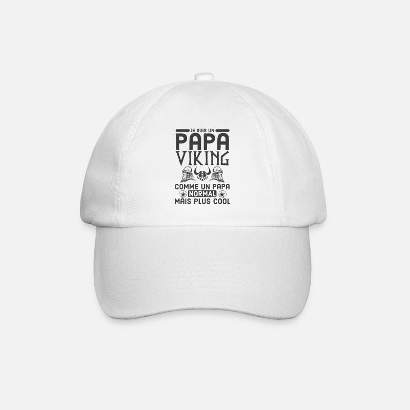 Papa viking 1 - Casquette classique - blanc/blanc