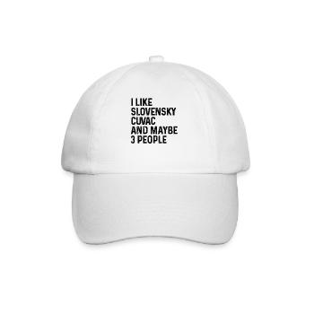 J’aime Slovensky Cuvac et peut-être 3 personnes chien - Casquette classique - blanc/blanc - Devant