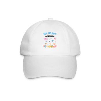 My heart belongs to a marine biologist sea - Baseball Cap - white/white - Front