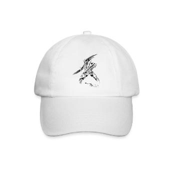 Skizze Krieger - Baseballkappe - Weiß/Weiß - Vorne