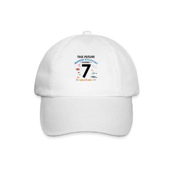 Marine Biology Birthday Party 7 Years Seven - Baseball Cap - white/white - Front
