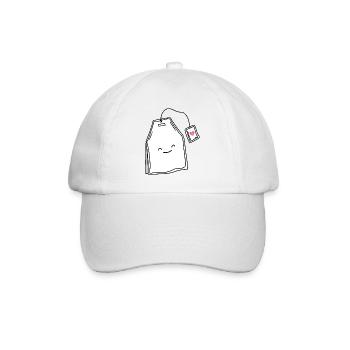 Tea lover tea smile - Baseball Cap - white/white - Front