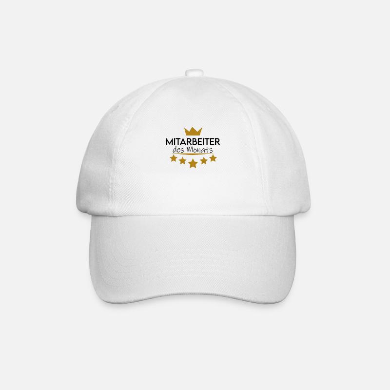 Mitarbeiter des Monats - 5 Sterne - Baseballkappe - Weiß/Weiß