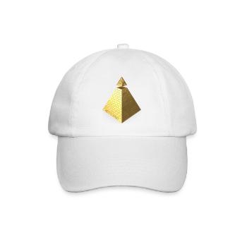 Illuminati Pyramid Gold 3D - Baseballkappe - Weiß/Weiß - Vorne