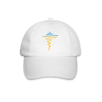 Ukraine Flag Heartbeat Pulse - Baseball Cap - white/white - Front