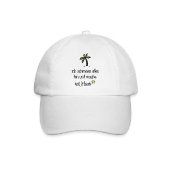 Lustige Sprüche für Urlauber - Baseballkappe - Weiß/Weiß - Vorne