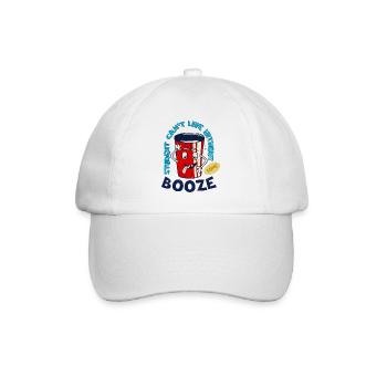 Betrunkener Becher coole shirts at / ch - Baseballkappe - Weiß/Weiß - Vorne