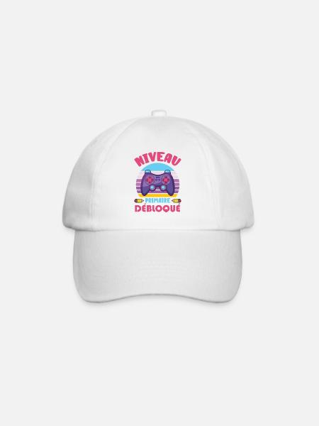 Niveau Primaire Débloqué rentrée scolaire école - Casquette classique - blanc/blanc
