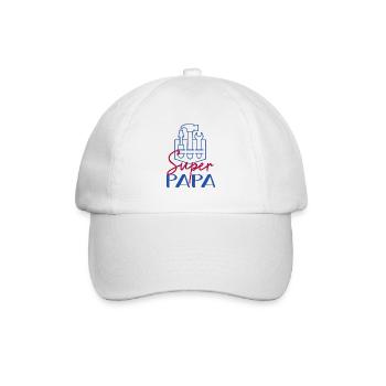 Super Papy Bricoleur - Casquette classique - blanc/blanc - Devant