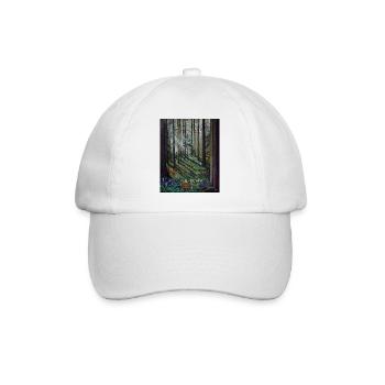 Enchanted Forest Sunbeams Illustration - Baseball Cap - white/white - Front