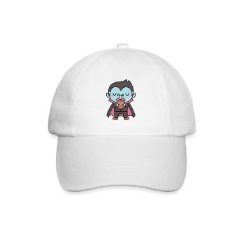 Vampire mignon suçant du thé à bulles - Casquette classique - blanc/blanc - Devant