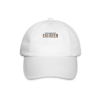 Luft- und Raumfahrtingenieur-Leopard-Druck lustig - Baseballkappe - Weiß/Weiß - Vorne