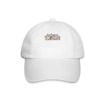 Dialysis Technician Leopard Print Funny - Baseball Cap - white/white - Front