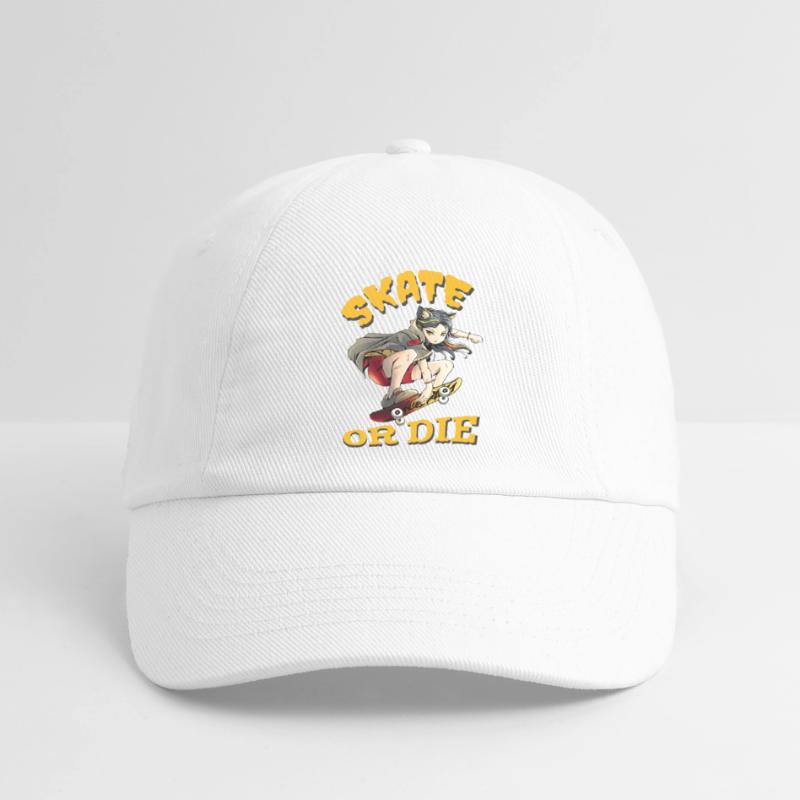 Skate oder stirb Skateboarder Anime Mädchen Baseballkappe