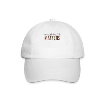 Mental health matters Leopard Print Funny - Baseball Cap - white/white - Front