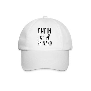 chasse / humour chasseur / enfin peinard - Casquette classique - blanc/blanc - Devant