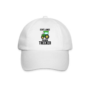 Trecker Bauer Landwirt Traktor Junge Geschenk - Baseballkappe - Weiß/Weiß - Vorne