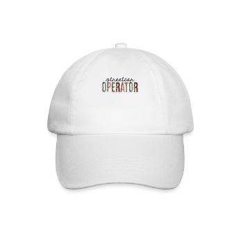 Straßenbahnbetreiber Leopard Print Lustig - Baseballkappe - Weiß/Weiß - Vorne