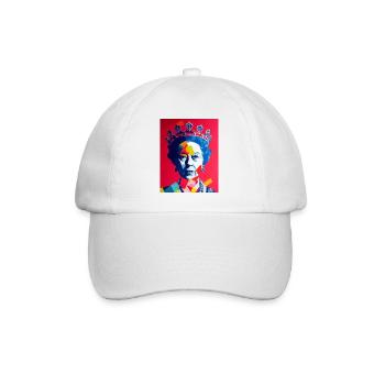 Image abstraite de la reine Elizabeth - Casquette classique - blanc/blanc - Devant