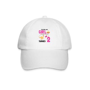 Parasaurolophus Kids for Dinosaur Birthday - Baseball Cap - white/white - Front
