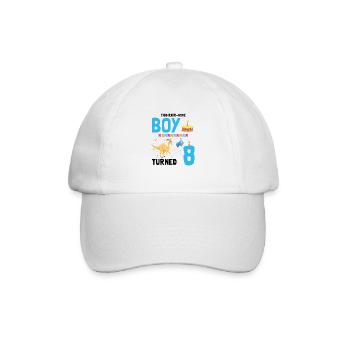 Parasaurolophus Kids for Dinosaur Birthday - Baseball Cap - white/white - Front