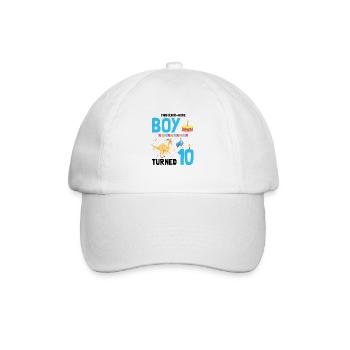 Parasaurolophus Kids Design for Dinosaurs - Baseball Cap - white/white - Front