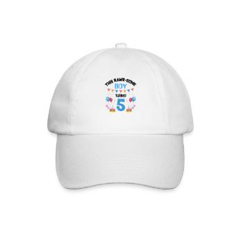 Parasaurolophus Boys Design Birthday Party - Baseball Cap - white/white - Front