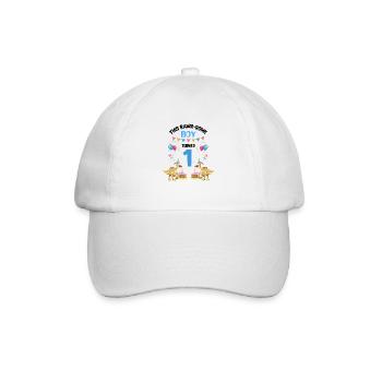 Parasaurolophus Boys Design Birthday Party - Baseball Cap - white/white - Front