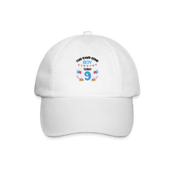 Parasaurolophus Boys Design Birthday Party - Baseball Cap - white/white - Front