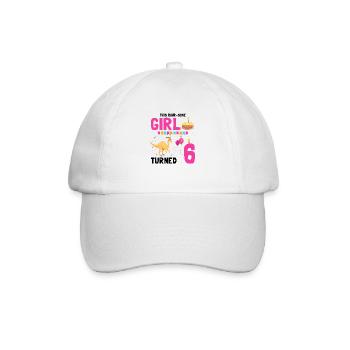 Parasaurolophus Kids for Dinosaur Birthday - Baseball Cap - white/white - Front