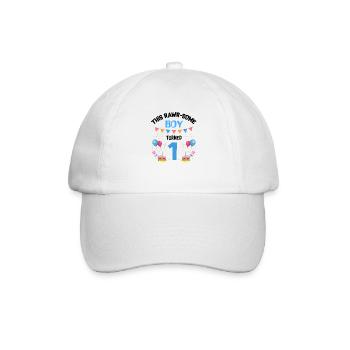 Parasaurolophus Kids for Dinosaur Birthday - Baseball Cap - white/white - Front
