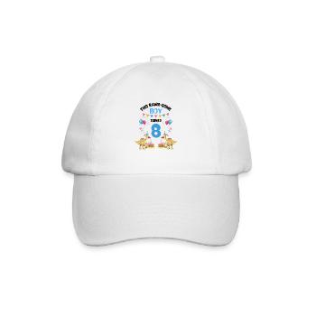 Parasaurolophus Kids for Dinosaur Birthday - Baseball Cap - white/white - Front