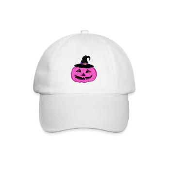 Citrouille violet sorciere Halloween - Casquette classique - blanc/blanc - Devant
