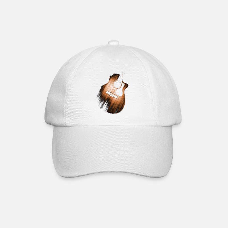 guitare en bois - Casquette classique - blanc/blanc