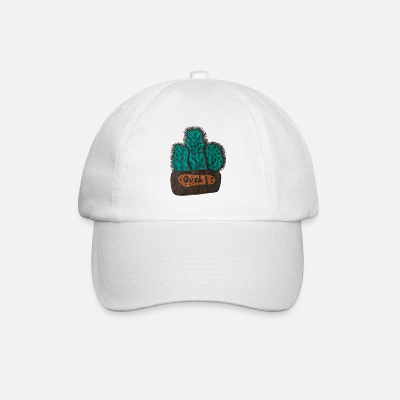 Kaktus - Baseballkappe - Weiß/Weiß