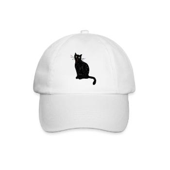 Cat - Baseball Cap - white/white - Front