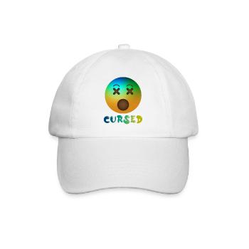Cursed Emoji Shirt - Baseball Cap - white/white - Front