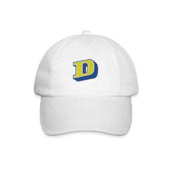 letter D Typography - Baseball Cap - white/white - Front