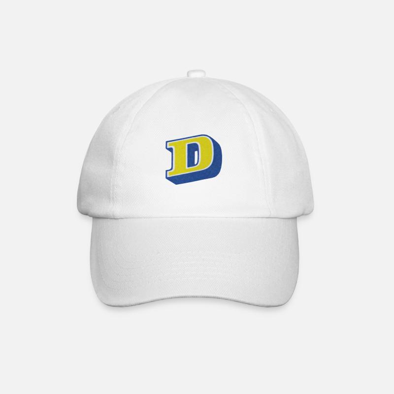 lettre D Typographie - Casquette classique - blanc/blanc