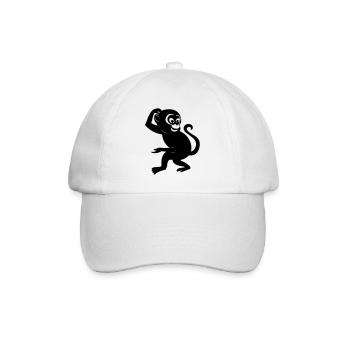 Figure d’ombre de singe - Casquette classique - blanc/blanc - Devant