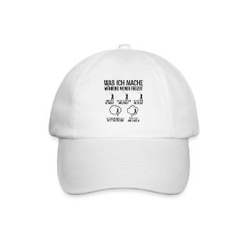 Fischer | Fischen Angeln Fisch Symbol - Baseballkappe - Weiß/Weiß - Vorne