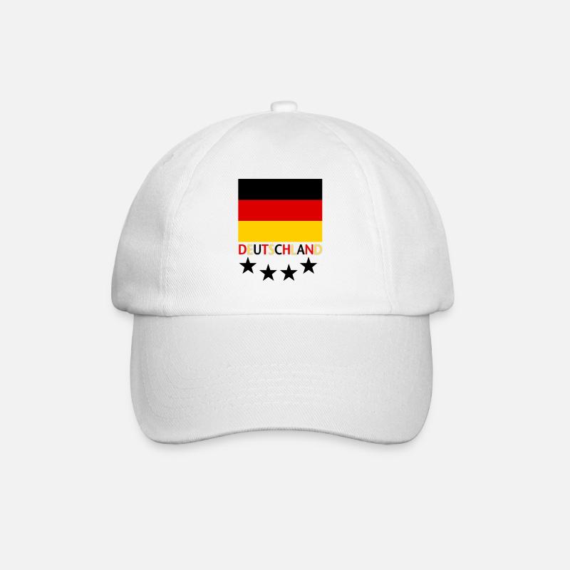 Deutschland - Baseballkappe - Weiß/Weiß