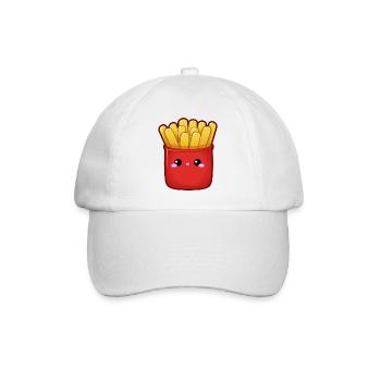 French fries fries fast food face frieze USA - Baseball Cap - white/white - Front