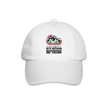 Hiking 55th birthday hiker 55 years old - Baseball Cap - white/white - Front