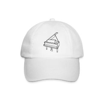 Klavier - Baseballkappe - Weiß/Weiß - Vorne