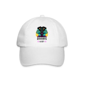 Bahamas Königin - Baseballkappe - Weiß/Weiß - Vorne