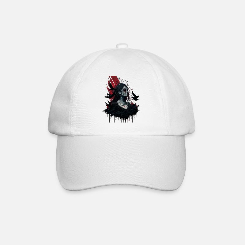 Dark girl II - Baseball Cap - white/white