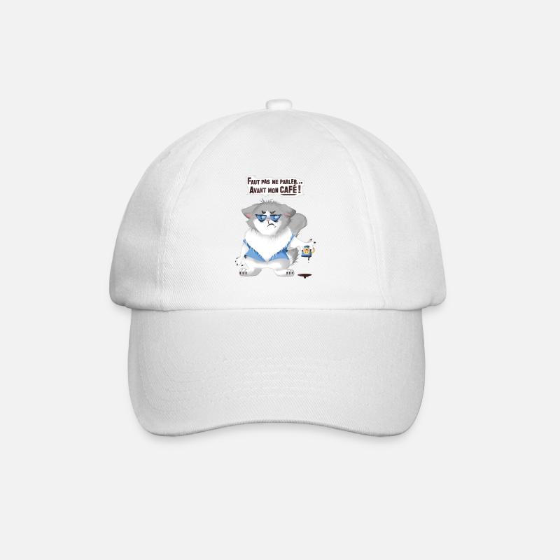 faut pas me parler avant mon café ! - Casquette classique - blanc/blanc