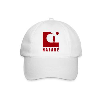 Nazaré Vague Planche de surf Portugal - Casquette classique - blanc/blanc - Devant